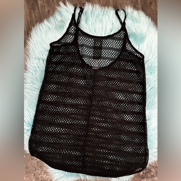 Mesh Swimsuit Bathing Suit Cover Up Black Sz Medium NEW! - Picture 2 of 4